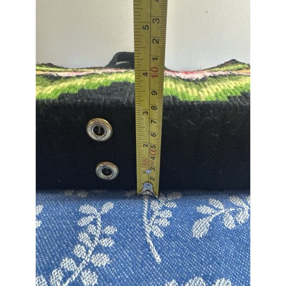 Plastic Canvas Zig Zag Bag Purse Retro Groovy 60s/70s Patchwork Granny Chic - Picture 12 of 12